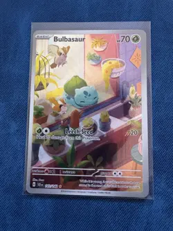 Pokemon Bulbasaur 143/142 Sv07: Stellar Crown Illustration Rare Holo 70 HP Basic - Image 1