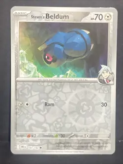 Steven's Beldum Pokemon SV10 Destined Rivals Reverse Holo 143/182 TCG - Image 1