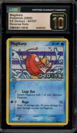 Pokemon Magikarp EX Deoxys Reverse Holo #64 CGC 10 Pristine - Image 1