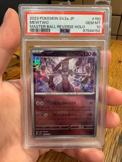PSA 10 Mewtwo 150 Master Ball Reverse Holo JP-151 SV2a Japanese Pokemon 151 - Image 1
