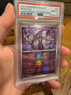 PSA 10 Mewtwo 150 Master Ball Reverse Holo JP-151 SV2a Japanese Pokemon 151 - Image 2
