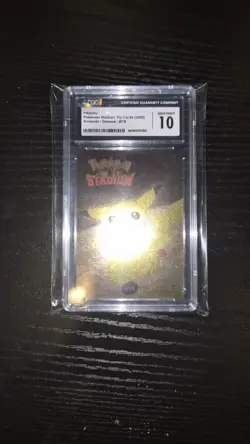 2000 Danone Pokemon Stadium Tip Gold Shiny Pikachu 7 CGC 10 GEM MINT Reserved! - Image 1