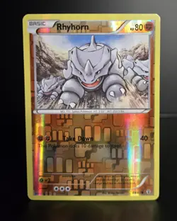Pokemon TCG - RHYHORN - 49/83 - REVERSE HOLO - XY GENERATIONS (2016) - MP/LP - Image 1
