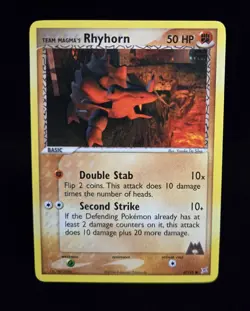 Pokemon TCG - TEAM MAGMA'S RHYHORN - #67 - EX: TEAM MAGMA VS TEAM AQUA 2004 - LP - Image 1