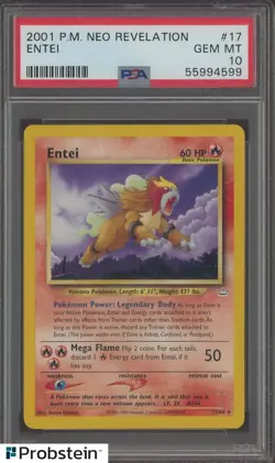 2001 Pokemon Neo Revelation #17 Entei PSA 10 GEM MINT - Image 1