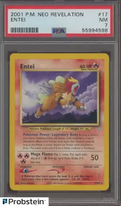 2001 Pokemon Neo Revelation #17 Entei PSA 7 NM - Image 1