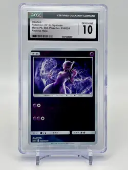 Mewtwo Pokemon 2019 Japanese Movie Pk. Det. Pikachu 016/024 Reverse Holo CGC 10 - Image 1