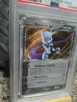 Pokemon Rocket's Mewtwo ex Team Rocket Returns Holo Ultra Rare #99 PSA 7 SWIRL! - Image 2