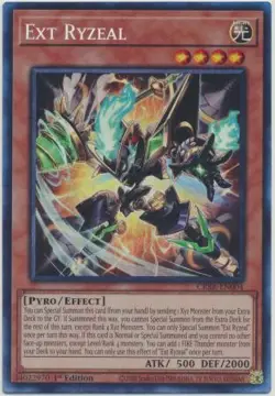 Yugioh! LP Ext Ryzeal - CRBR-EN004 - Collector's Rare - 1st Edition Lightly Play - Image 1