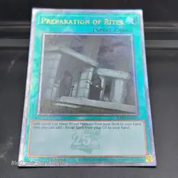 Preparation of Rites Yu-Gi-Oh TCG RA02-EN056 Quarter Century Secret Rare - Image 2