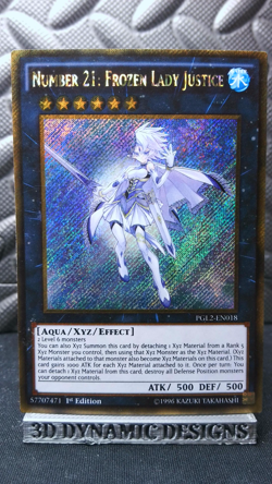 | Yugioh Number 21: Frozen Lady Justice PGL2-EN018 1st Secret Premium Of PL 🔥 | - Image 1