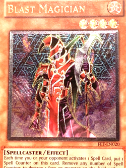 yugioh Blast Magician FET-EN020 Unl Ed Ultimate Rare Near Mint - Image 2