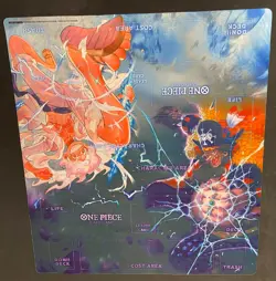Official One Piece Playmat- Luffy & Blackbeard 2 Player Tournament Mat! - Image 1