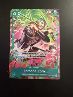One Piece TCG OP-15/EB04 Roronoa Zoro OP13–037 Treasure Rare - Image 1