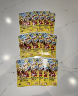 One Piece Adventure On Kami’s Island OP15-EB04 Sleeved Booster Pack x15! In Hand - Image 1