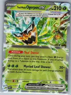 Teal Mask Ogerpon ex - 025/167 SV06: Twilight Masquerade - Pokemon Card - NM - Image 1
