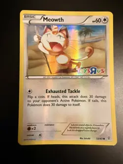 Meowth 53/83 Toys R US Generations Promo Pokemon Card - LP - Image 3