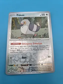Pidove Common Reverse Holo Colorless Temporal Forces Pokemon Card 133/162 NM - Image 1