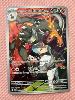 Pokemon TCG Team Rockets Houndoom Illustration Rare Card 191/182 Destined Rivals - Image 1