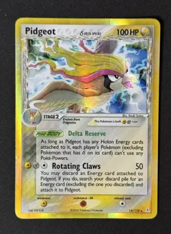 Pokemon Card - Pidgeot (Delta Species) Holon Phantoms 14/110 Holo Rare - Image 1