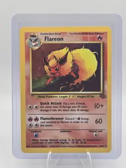 Pokemon TCG Flareon Jungle Holo Rare Card 3/64 - Image 1