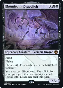 MTG Ebondeath, Dracolich - Foil - Ampersand Promo, Unique & Misc. Promos, Near M - Image 1