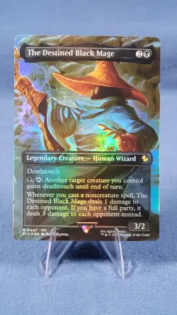 The Destined Black Mage - Foil Extended Art FIC NM MTG - Image 1