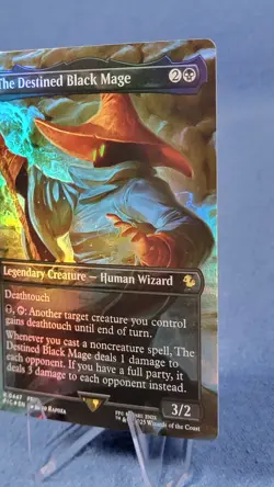 The Destined Black Mage - Foil Extended Art FIC NM MTG - Image 4