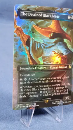 The Destined Black Mage - Foil Extended Art FIC NM MTG - Image 5