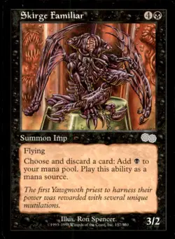 Skirge Familiar LP Light Play Urza's Saga MTG [8887] - Image 1