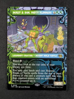 2026 Magic: The Gathering MIKEY & DON, PARTY PLANNERS #0246 TMNT Showcase Rare - Image 1