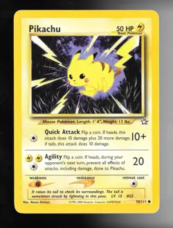 Pokemon Card - Pikachu 1st Edition Neo Genesis 70/111 - Image 1