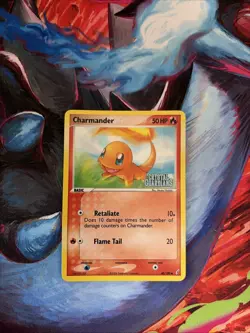 Pokemon Card - Charmander Crystal Guardians 48/100 Common Reverse Holo stamp - Image 1