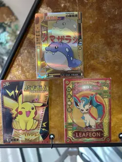 3 EIF Baby Card Lot - NM - Pikachu SR, Spheal SSR, Leafeon GR - TCG Pokemon lot - Image 1