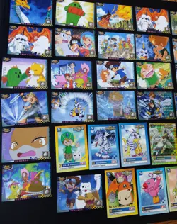50 LOT Digimon CCG TCG Holo Trading Cards Set Yamato Tai Patamon Gabumon Japan - Image 3
