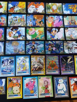 50 LOT Digimon CCG TCG Holo Trading Cards Set Yamato Tai Patamon Gabumon Japan - Image 4