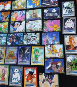 50 LOT Digimon CCG TCG Holo Trading Cards Set Yamato Tai Patamon Gabumon Japan - Image 5