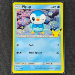 Piplup - 20/25 - Confetti Holo - McDonald's 25th Anniversary Promos - Card - LP - Image 1