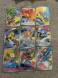 Pokemon 2026 First Partner Illustration Collection Series 1 Promos Set 9 Cards - Image 1