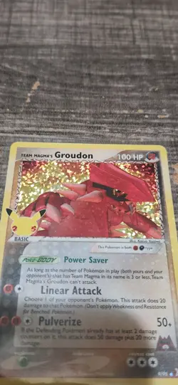 Pokemon 25th Anniversary Celebrations Groudon Holo Card - Image 2