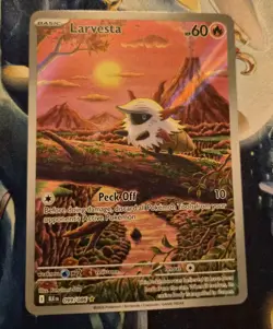 Larvesta 099/086 Pokemon Card TCG Black Bolt Illustration Rare Holo Near Mint - Image 2