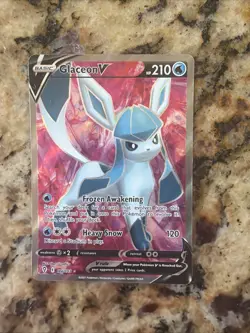 Pokemon TCG Glaceon v Evolving Skies Holo Ultra Rare Full Art Card 174/203 - Image 1