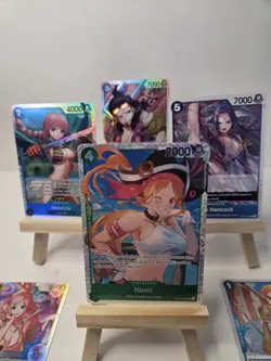 One Piece 9 CARD TCG LOT SR's, Nami,Boa Etc... All NM. LOVELY LADY LOT!! - Image 1