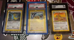 PSA and SGC 1st edition holo Dragonite pokemon card slab lot - Image 1