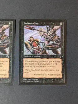 MTG Card - 2x Sadistic Glee - Tempest - NM/LP - Vintage - Magic The Gathering - Image 3