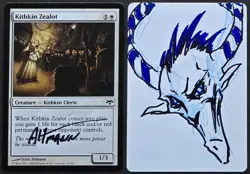 SKETCHED MtG Magic Scott Altmann_ Eventide _ Artist Proof _ KITHKIN ZEALOT _1/50 - Image 1