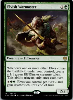 Elvish Warmaster R Kaldheim 167 NM - Image 1