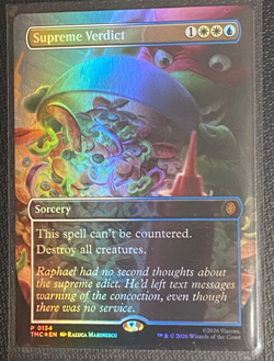 Supreme Verdict (Borderless) Commander: TMNT Foil MTG TMC #134 Nm- - Image 1