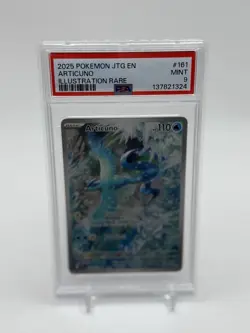 2025 POKEMON JTG EN-JOURNEY TOGETHER ILLUSTRATION RARE #161 ARTICUNO PSA 9 - Image 1
