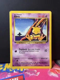 Pokemon MP Abra 43/102 Common Unlimited Base Set - Image 1